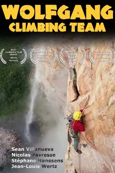 Cinematic movie cover for the movie Wolfgang Climbing Team, as covered in the article 