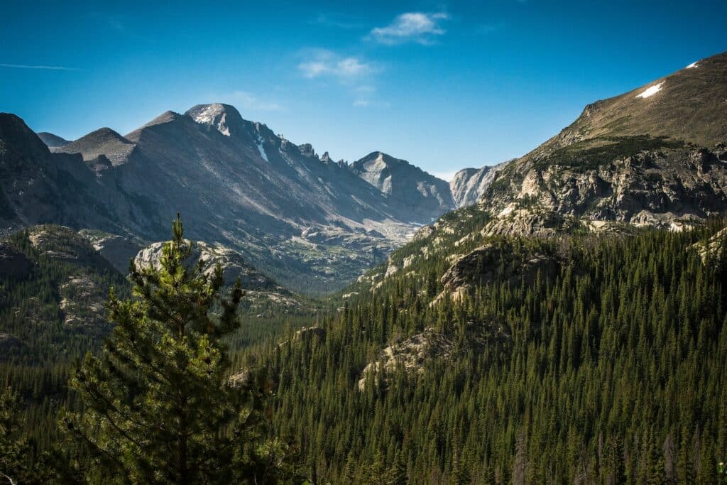 landscape photo of the Colorado Rocky Mountains, information covered in rock climbing destinations article